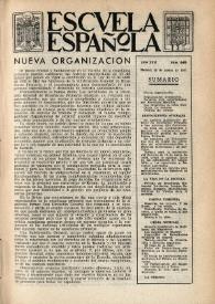 Portada:Escuela española. Año XVII, núm. 849, 28 de marzo de 1957