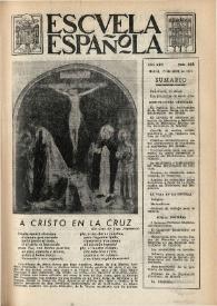 Portada:Escuela española. Año XVII, núm. 852, 17 de abril de 1957