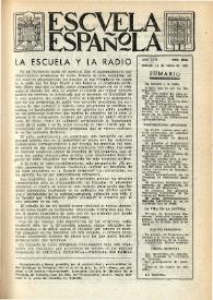 Portada:Escuela española. Año XVII, núm. 856, 16 de mayo de 1957