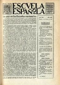 Portada:Escuela española. Año XVII, núm. 857, 23 de mayo de 1957