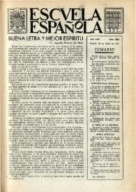 Portada:Escuela española. Año XVII, núm. 861, 22 de junio de 1957