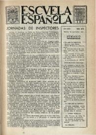 Portada:Escuela española. Año XVII, núm. 875, 26 de septiembre de 1957