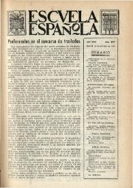 Portada:Escuela española. Año XVII, núm. 877, 10 de octubre de 1957