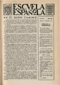 Portada:Escuela española. Año XVII, núm. 887, 12 de diciembre de 1957