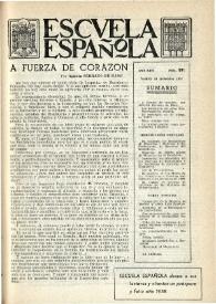 Portada:Escuela española. Año XVII, núm. 891, 31 de diciembre de 1957