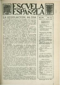 Portada:Escuela española. Año XVIII, núm. 915, 29 de mayo de 1958