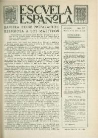 Portada:Escuela española. Año XVIII, núm. 917, 12 de junio de 1958