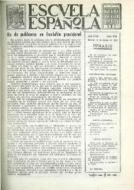 Portada:Escuela española. Año XVIII, núm. 928, 21 de agosto de 1958