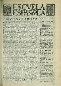 Escuela española. Año XIX, núm. 951, 29 de enero de 1959