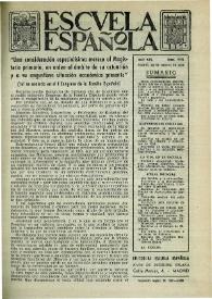 Portada:Escuela española. Año XIX, núm. 955, 26 de febrero de 1959