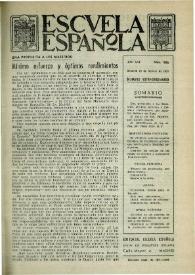 Escuela española. Año XIX, núm. 956, 27 de febrero de 1959, número extraordinario