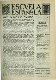Portada:Escuela española. Año XIX, núm. 977, 16 de julio de 1959