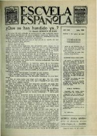 Portada:Escuela española. Año XIX, núm. 980, 6 de agosto de 1959