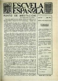 Portada:Escuela española. Año XIX, núm. 991, 22 de octubre de 1959
