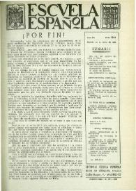 Escuela española. Año XX, núm. 1004, 21 de enero de 1960