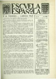Escuela española. Año XX, núm. 1005, 28 de enero de 1960