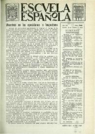 Escuela española. Año XX, núm. 1008, 18 de febrero de 1960