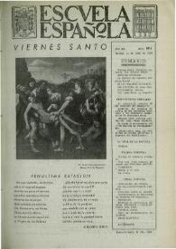 Portada:Escuela española. Año XX, núm. 1016, 14 de abril de 1960