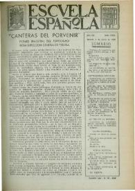 Portada:Escuela española. Año XX, núm. 1023, 2 de junio de 1960