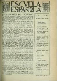 Portada:Escuela española. Año XX, núm. 1032, 4 de agosto de 1960