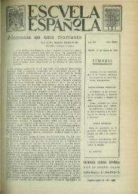Portada:Escuela española. Año XX, núm. 1034, 18 de agosto de 1960