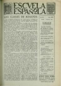 Portada:Escuela española. Año XX, núm. 1049, 1 de diciembre de 1960
