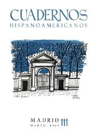 Cuadernos Hispanoamericanos. Núm. 111, marzo 1959 | Biblioteca Virtual Miguel de Cervantes