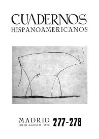 Portada:Cuadernos Hispanoamericanos. Núm. 277-278, julio-agosto 1973
