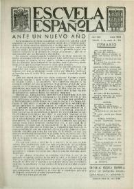 Escuela española. Año XXI, núm. 1054, 5 de enero de 1961
