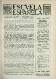 Portada:Escuela española. Año XXI, núm. 1055, 12 de enero de 1961