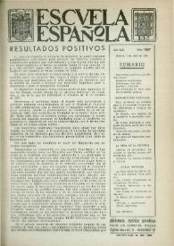 Portada:Escuela española. Año XXI, núm. 1067, 6 de abril de 1961