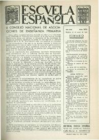 Portada:Escuela española. Año XXI, núm. 1073, 19 de mayo de 1961
