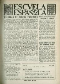 Portada:Escuela española. Año XXI, núm. 1079, 1 de julio de 1961