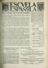 Portada:Escuela española. Año XXI, núm. 1081, 13 de julio de 1961