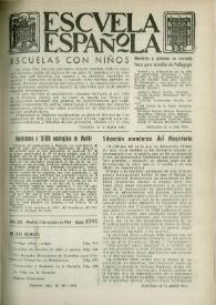 Portada:Escuela española. Año XXI, núm 1094, 11 de octubre de 1961