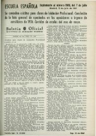 Portada:Escuela española. Año XXI, Suplemento al núm. 1080 de junio de 1961