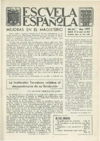 Escuela española. Año XXII, núm. 1108, 18 de enero de 1962