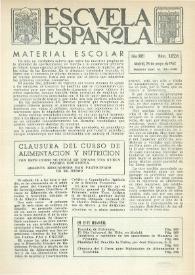 Portada:Escuela española. Año XXII, núm. 1126, 24 de mayo de 1962