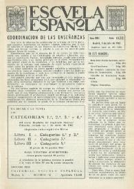 Portada:Escuela española. Año XXII, núm. 1132, 5 de julio de 1962