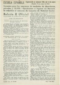 Escuela española. Año XXII, Suplemento al núm. 1106 de enero de 1962