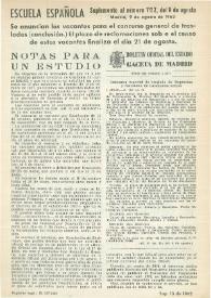 Portada:Escuela española. Año XXII, Suplemento al núm. 1137 de agosto de 1962
