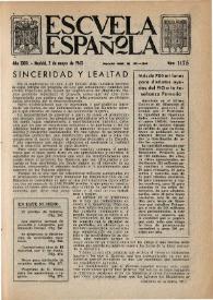 Portada:Escuela española. Año XXIII, núm. 1175, 2 de mayo de 1963