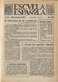 Portada:Escuela española. Año XXIII, núm. 1177, 16 de mayo de 1963