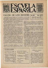 Portada:Escuela española. Año XXIII, núm. 1179, 30 de mayo de 1963