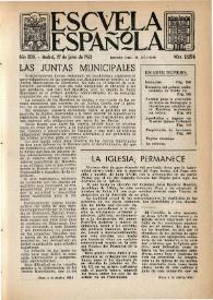 Portada:Escuela española. Año XXIII, núm. 1184, 27 de junio de 1963