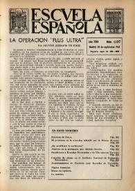 Portada:Escuela española. Año XXIII, núm. 1197, 26 de septiembre de1963