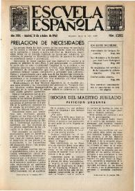 Portada:Escuela española. Año XXIII, núm. 1202, 31 de octubre de 1963