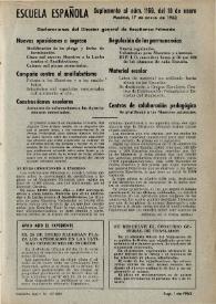 Escuela española. Año XXIII, Suplemento al núm. 1159 de enero de 1963