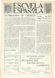 Escuela española. Año XXIV, núm. 1214, 23 de enero de 1964