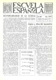 Portada:Escuela española. Año XXIV, núm. 1237, 22 de mayo de 1964